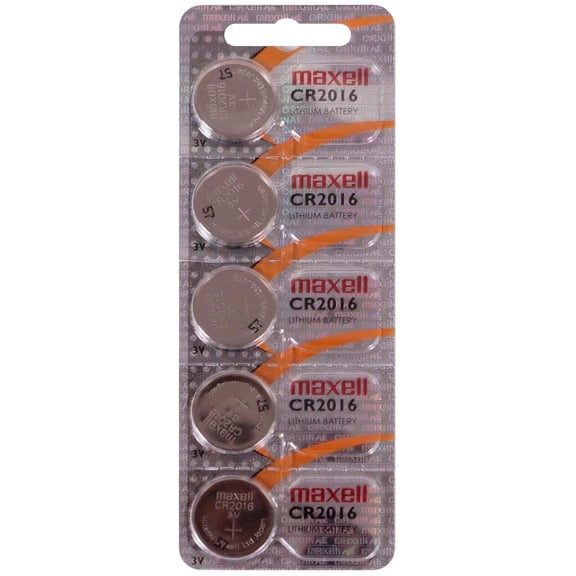 Maxell CR2016 Lithium Coin Cell Battery - 90mAh - 1 Piece Tear Strip