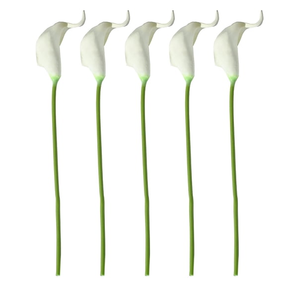 5pc Mini PVC Calla Lily Flower Bouquet for Wedding Table Centerpiece Home Decoration