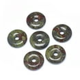 thumbnail image 1 of 5pc Natural Dragon Blood Pendants Donut/Pi Disc Donut Mixed Color Width: 12mm 30x5~7mm Hole: 6mm, 1 of 2