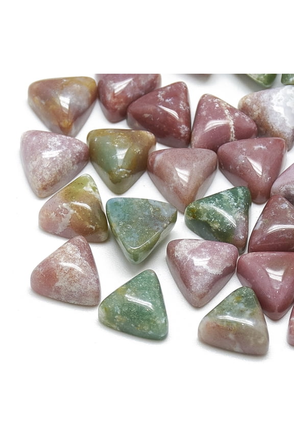 5pc Natural Indian Agate Cabochons for Photo Pendant Craft Jewelry Making 9.5~10x10x5.5mm