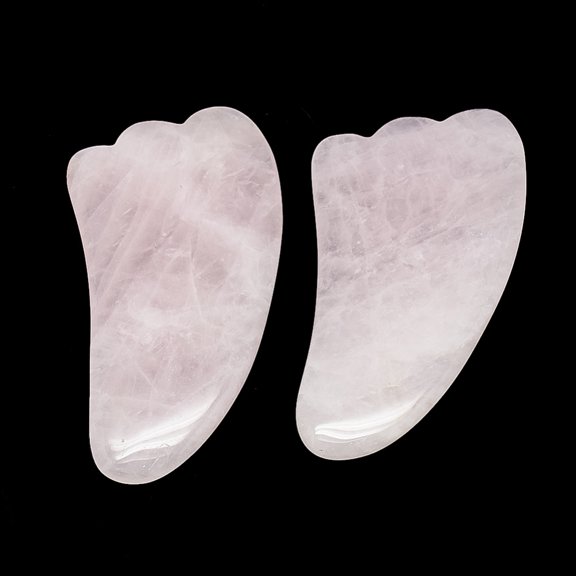 5pc Natural Rose Quartz Gua Sha Boards Scraping Massage Tools Gua Sha Facial Tools Wing 80~110x45~60x5~10mm