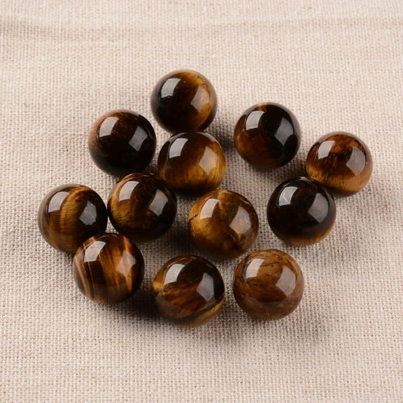 5pc Natural Tiger Eye Round Ball Beads Gemstone Sphere No Hole/Undrilled 16mm