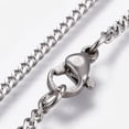 thumbnail image 1 of 5pc Non-Tarnish 304 Stainless Steel Curb Chains Necklaces with Lobster Claw Clasp Stainless Steel Color 18.1 inch(46cm) 2mm, 1 of 2