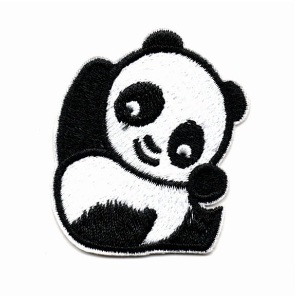 5pc Panda Computerized Embroidery Iron-on/Sew-on Patches for DIY CostumesClothingBagsJacketsAccessoriesAppliquesBlack