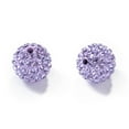 thumbnail image 1 of 5pc Pave Disco Ball Beads Polymer Clay Rhinestone Beads Grade A Round Violet PP14(2~2.1mm) 10mm Hole: 1.0~1.2mm, 1 of 1