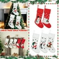 thumbnail image 1 of 5pc Personalized Christmas Stockings- Custom Red & White Festive Stockings for Family, Santa, Snowman, Penguin, Fox & Polar Bear Designs for Fireplace Mantel Decorations, 1 of 6