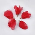 thumbnail image 1 of 5pc Polyester Big Pendants with Iron Findings Flower Light Gold Red 63~67x10mm Hole: 1.5~2mm Material Polyester, Iron, 1 of 2