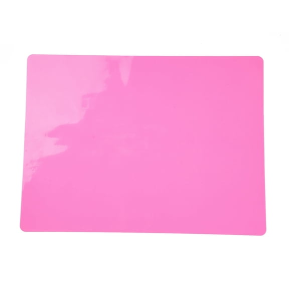 5pc Rectangle Silicone Mat for Crafts Nonstick & Nonslip Silicone Crafts Mat Multipurpose Heat-Resistant Table Protector Silicone Sheets for Resin Crafts Liquid Paint Clay Hot Pink 400x300x0.5mm