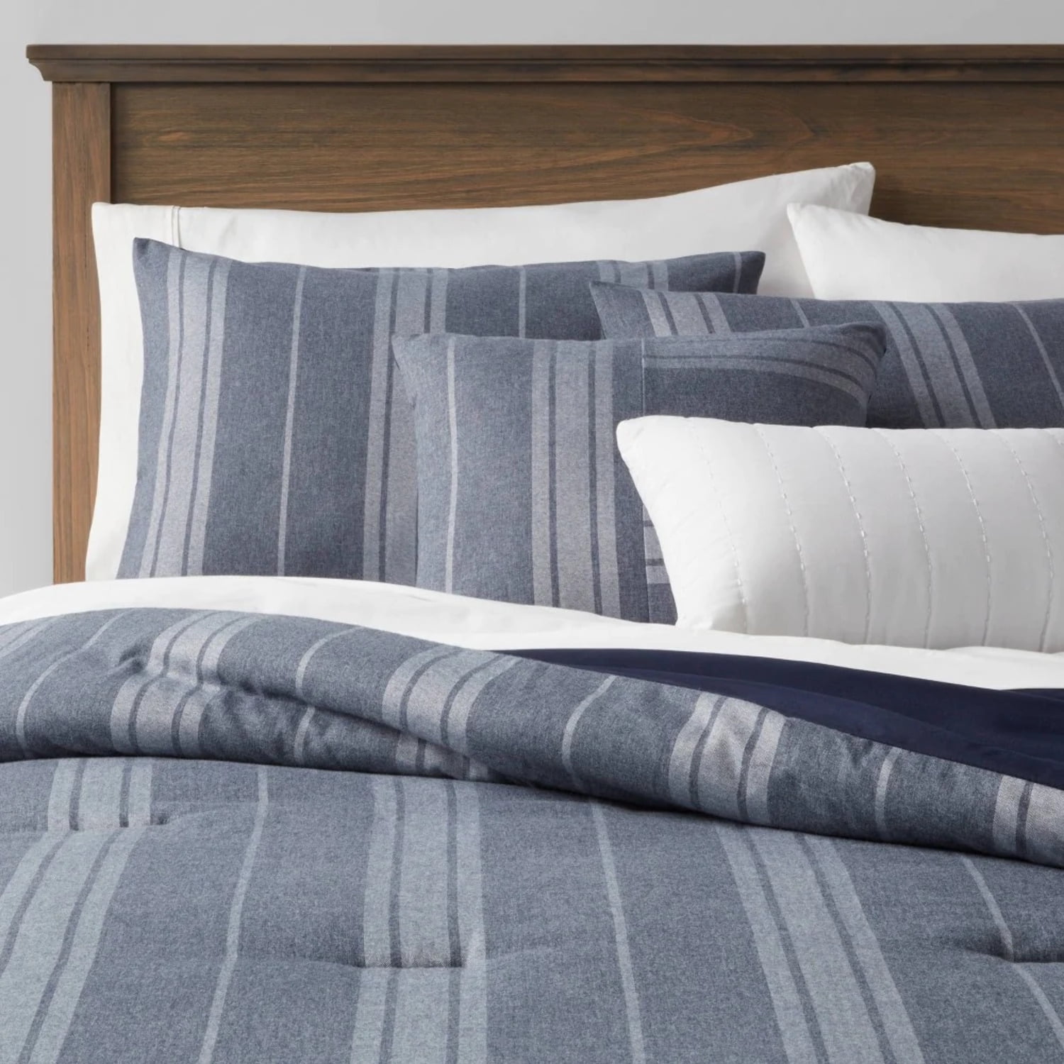 5pc Reversible Herringbone Comforter Set; King