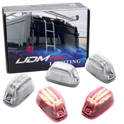 5pc Set Semi-Clear Lens Super Red Full LED Rear Cab Roof Clearance Marker Lamps For 2014-23 Dodge RAM ProMaster 1500 2500 3500 Cargo RV Van