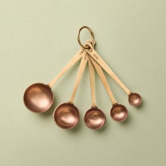 5pc Stainless Steel Tea Spoons Copper