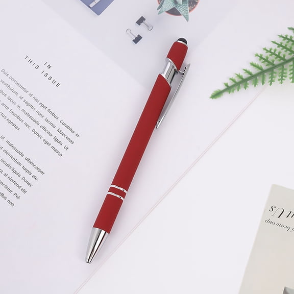 5pc Stylus Pen Click Pen, Wenini Metal Screen Pen 0.5mm Tip 10ml Ink, Touchscreen Stylus Pen for Business Student Writing with Soft Tip
