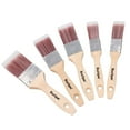 thumbnail image 1 of 5pc Synthetic Paint Brush Painting + Decorating Brushes Wooden Handle 1” – 2”, 1 of 3