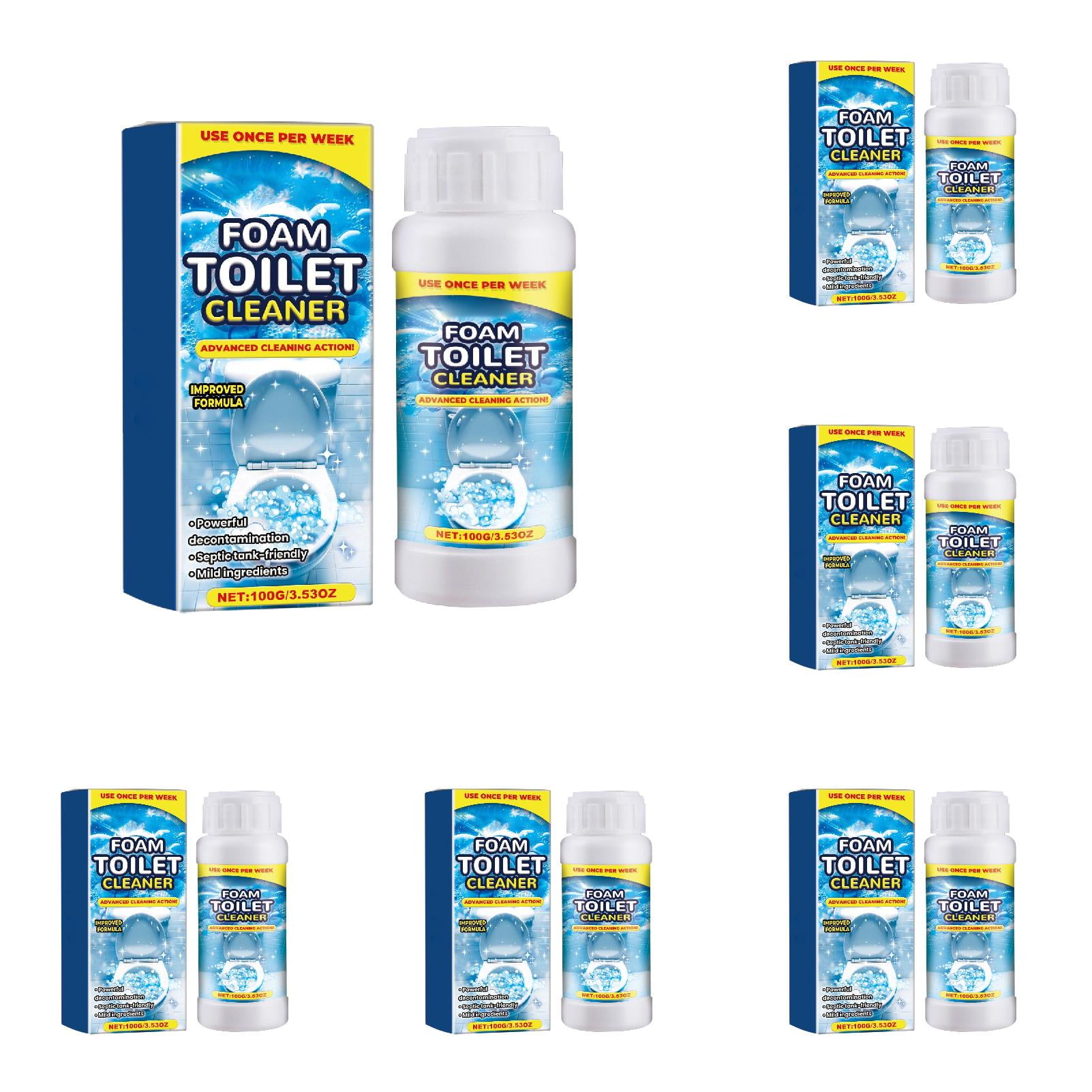 5pc The Works Toilet Bowl Cleaner， Foam Toilet Cleaner， Toilet Cleaning