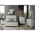 thumbnail image 1 of 5pc Twin Bedroom In Serene Gray - Contemporary Style With Bed, Nightstand, Dresser, Chest And Mirror Enticing Tone 2 6 5 &, 1 of 6
