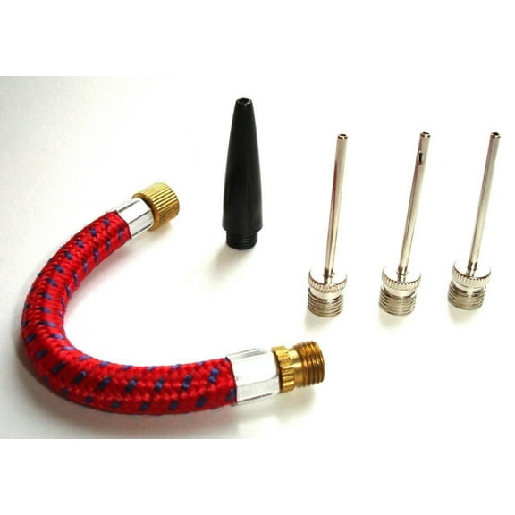 5pc/pk Inflating air pin inflator Needle with adaptor for sports ball Kit Color may vary