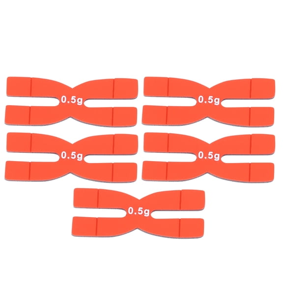 5pcs 0.5g Tennis Badminton Racket Weight Balance Strips, Silicone Weighted Tapes, Red