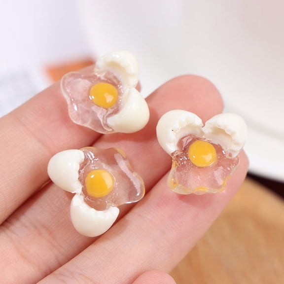 5pcs 1:12 Dollhouse Miniature Mini Broken Egg Model DIY Kitchen Toys Accessories