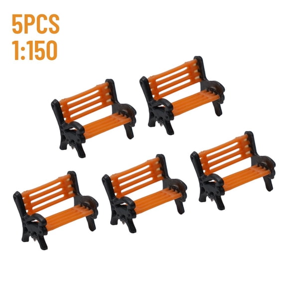5pcs 1:150 Scale N Gauge Model Railway Park Platform Station Benches Seats