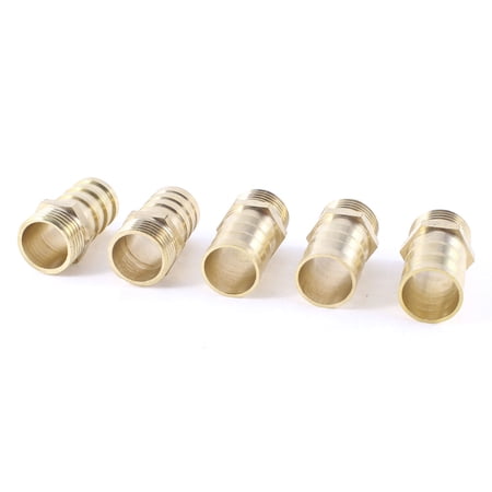 5pcs 1/2"PT Male Thread to 3/4" Pneumatic Air Hose Barb Straight Connector