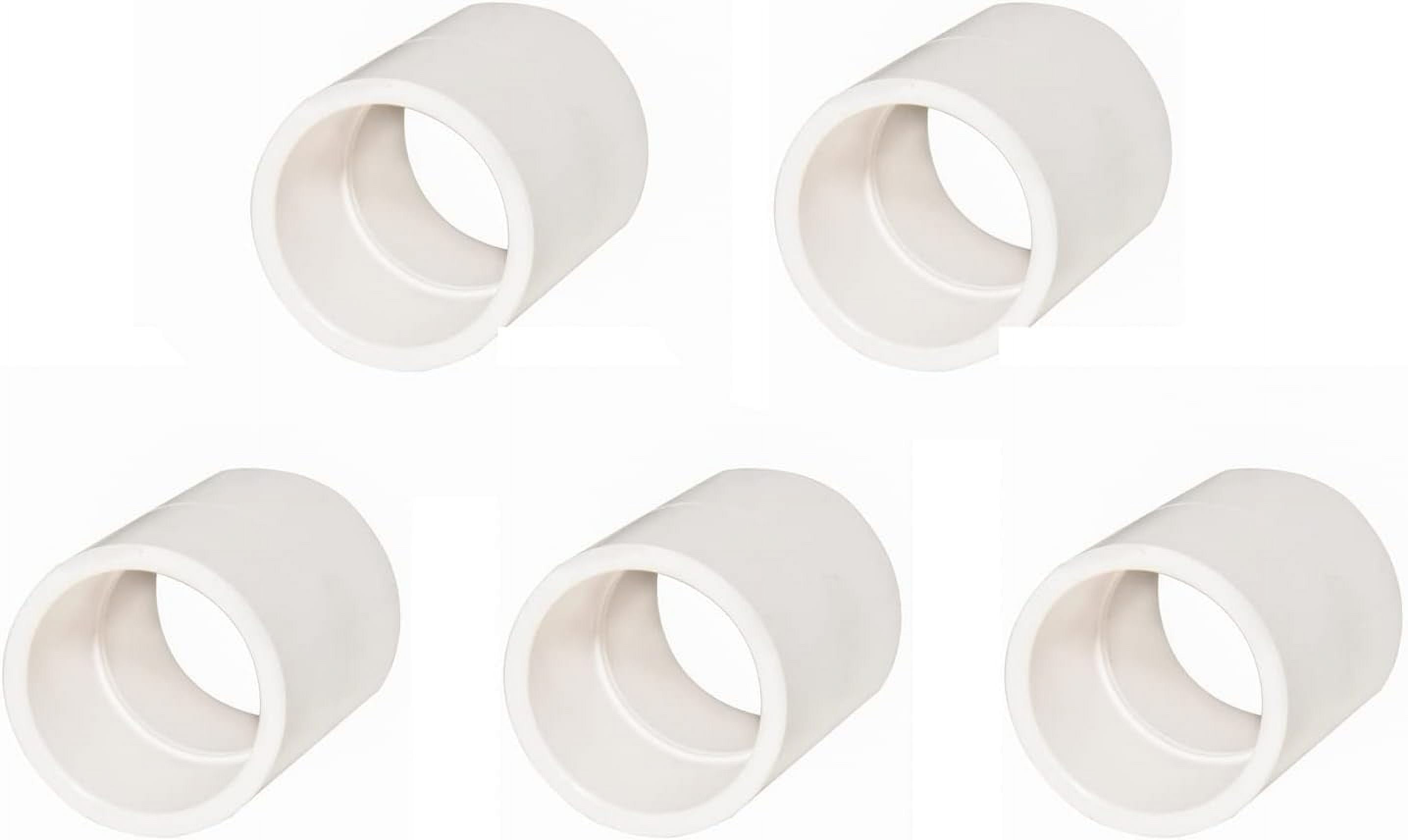 5pcs 1.25Inch White PVC Pipe Coupling Adapter Pipe Fittings Couplers