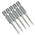 thumbnail image 1 of 5Pcs 1/4" Hex Shank T5 Magnetic Security Torx Screwdriver Bits 50mm Length, 1 of 5