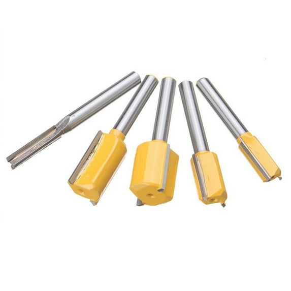 5pcs 1/4 Inch Shank Straight Dado Router Bits Set for Woodworking Trimmers;5pcs 1/4 Inch Shank Straight Dado Router Bits Set for Woodworking Trimmers