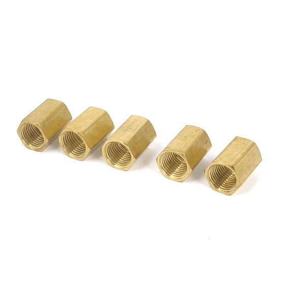 5pcs 1/4BSP Female Thread Hex Straight Air Pneumatic Connector Joint Adapter