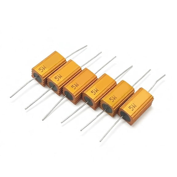 5pcs 1 ohm 1R 5W Watt Aluminum Housed Metal Case Wirewound Resistors