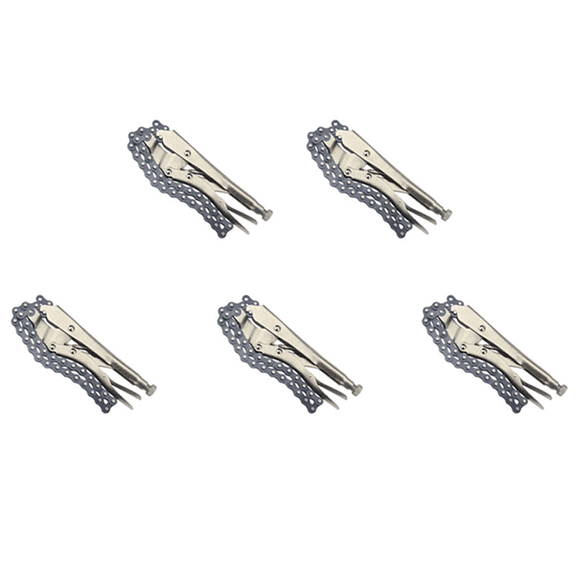 5pcs 10 Inch Chain Vise Clamp Plier Locking Grip Wrench Oil Filter Pipe 16.5 Inch Chain Length