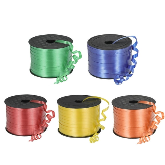 5pcs 100 Yards Curling Ribbon Crimped Balloon String Metallic 3/16"