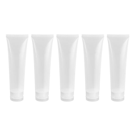 5pcs 100ml Refillable Bottle Travel Size Squeeze Bottle Storage Container with for Shampoo Facial Cleanser Toner Hand Cream Body Lotion