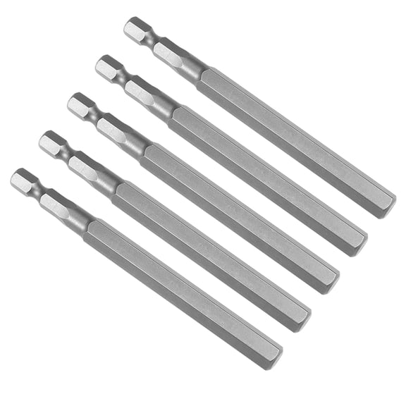 5pcs 100mm 1/4" Hex Shank H8 Hex Screwdriver Bits S2 High Alloy Steel