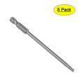 thumbnail image 1 of 5pcs 100mm 1/4" Hex Shank T15 Magnetic Torx Head Screwdriver Bits S2, 1 of 4