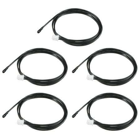 5pcs 10K Temperature Sensor Probe NTC Thermal Sensor Probe 3.3ft Digital Thermometer Extension Cable