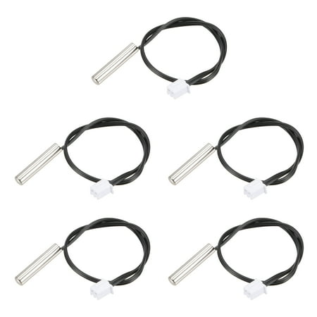 5pcs 10K Temperature Sensor Probe Stainless Steel NTC Thermal Sensor Probe 200mm Digital Thermometer Extension Cable