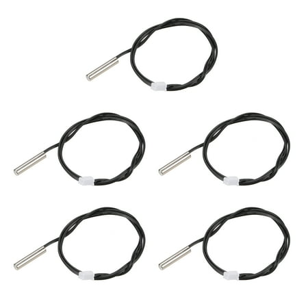 5pcs 10K Temperature Sensor Probe Stainless Steel NTC Thermal Sensor Probe 50cm Digital Thermometer Extension Cable