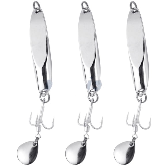 5pcs 10g-28g Sea Fishing Metal Jig Spoon Lure Bass Treble Hook Spinner Bass Bait