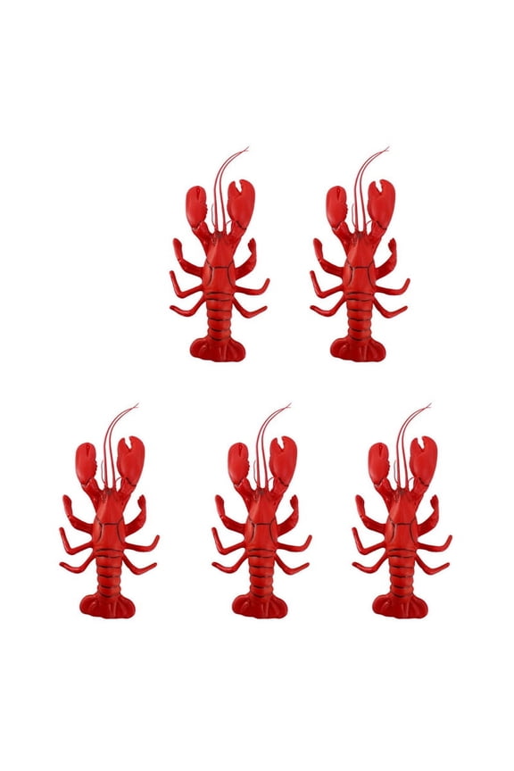 5pcs 12 X 5 Inch Big Fake Lobster Model for Dispaly Artificial Marine Animals Decoration