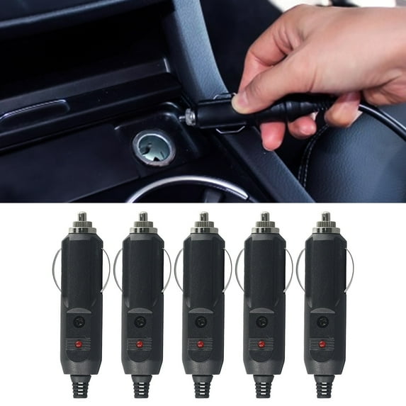 5pcs 12V 24V Car Cigarette Lighter Plug Fuses 5A With LED Indicator Plug