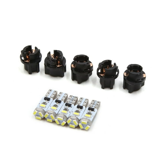 5pcs 12V T5 1206  5  White Dashboard Instrument Light with Socket Internal
