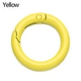 thumbnail image 1 of 5pcs 13 Colors Round Push Trigger Zinc Alloy Hooks Carabiner Purses Handbags Snap Clasp Clip Bag Belt Buckle Spring O-Ring Buckles YELLOW, 1 of 8