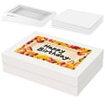 thumbnail image 1 of Livease 5pcs 14x10x4 White Large Cake Boxes with Window Rectangle Quarter Sheet Bakery Boxes, 1 of 8
