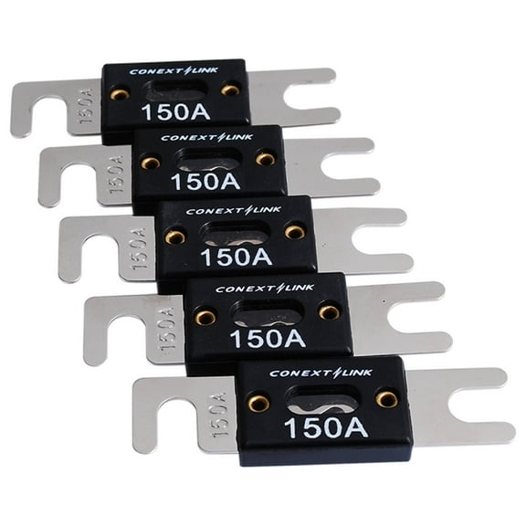 5pcs 150 Amp ANL Fuse Nickel Plated Blade Auto Stud Inline for 12V Car Audio Wiring System