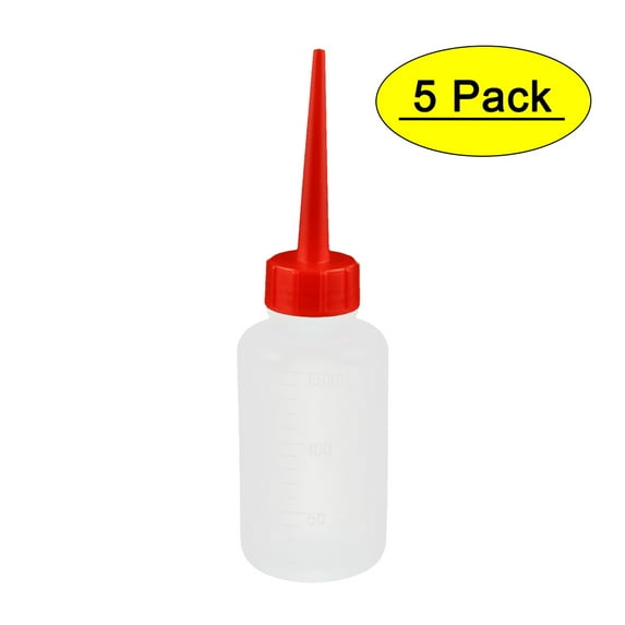 5pcs 150ml Transparent Beak Squeeze Oil Bottle Industrial Dispensing Bottle