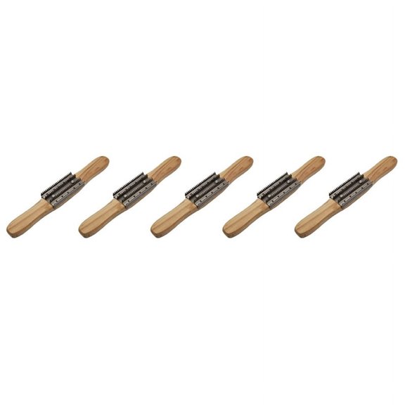 5pcs 15Inch Buffing Wheel Rake for Compound Cleaning,Removing Residual Compounds,Rake Steel Polishing Wooden Handle