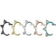 thumbnail image 1 of 5pcs/15pcs 10mm Punk Stainless Steel Fake Lip Rings C-Clip Lip Rings Rook Tragus Faux Septum Body Piercing Jewelry, 1 of 8