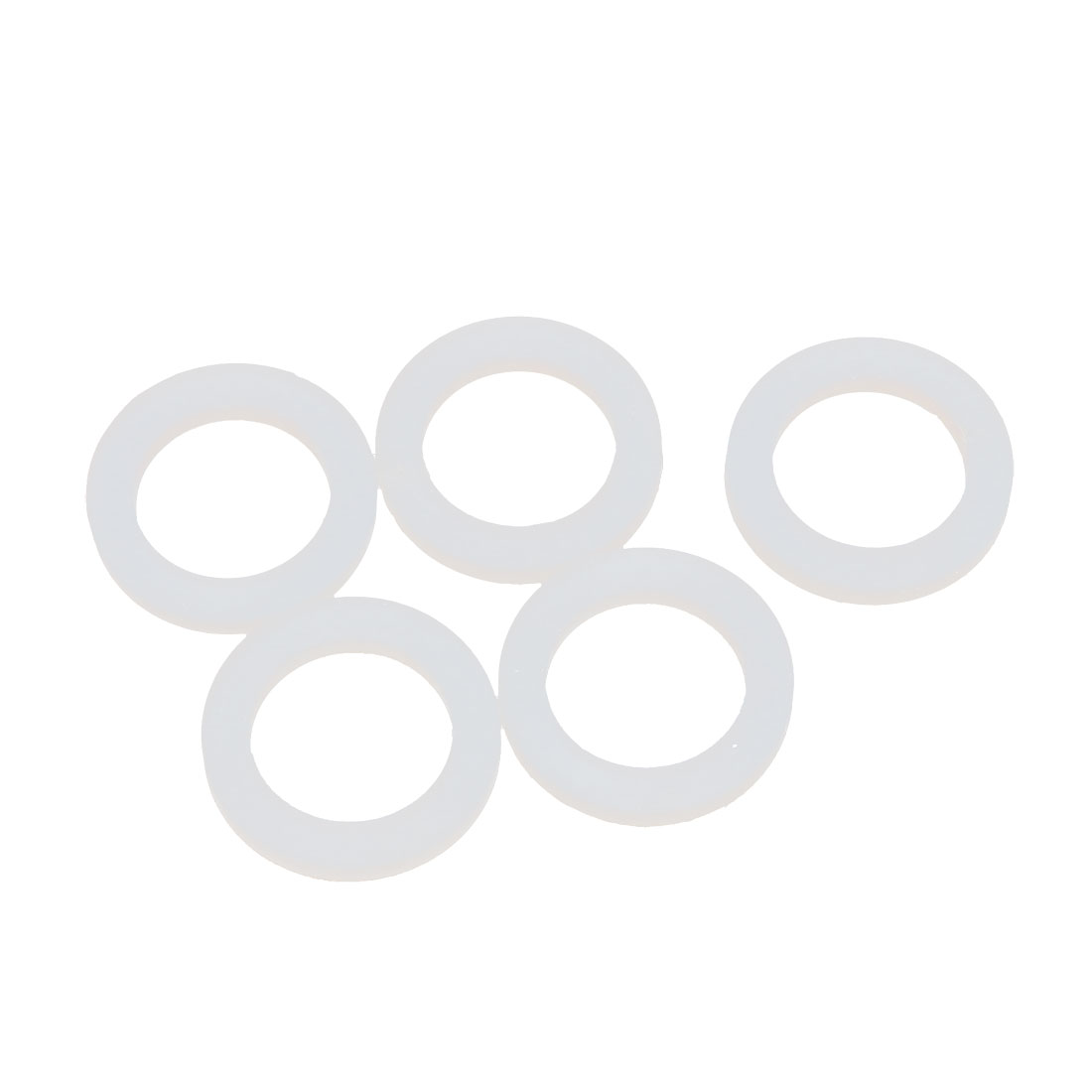5pcs 16mm x 24mm x 3mm Silicone O Ring Seal Gaskets White for Pipe Tube