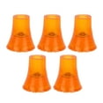 5pcs 19mm Crutch Tips Prevent Slipping Soft Thicken Rubber Walking Canes Replacement Tips Orange