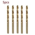 thumbnail image 1 of 5pcs 1mm-8mm Cobalt HSS Drill Bit M35 for Stainless Steel Drilling Metalworking, 1 of 7